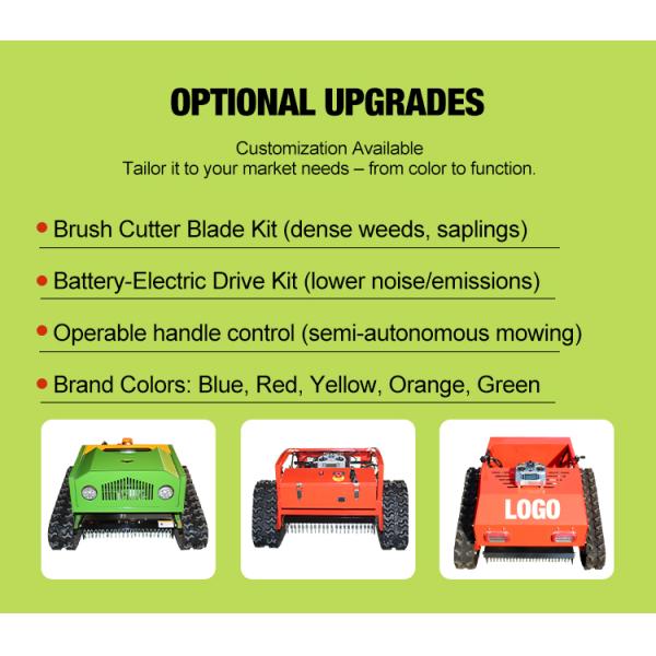 Gasoline Crawler Robot Lawn Mower Self Propelled Remote Control Walking Tractor Garden Grass Cutting Machine
