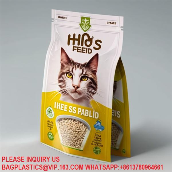 Custom Flat Bottom Whey Protein Powder Packaging Bags Zipper Eco Friendly Stand Up Pouch