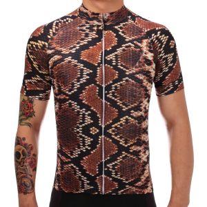 Snakeskin Design Polyester Personalized Riding Jersey For Bike Riding