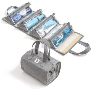 Lager capacity toiletry bags 4kits Hanging Roll-Up Makeup Bag/Toiletry Kit