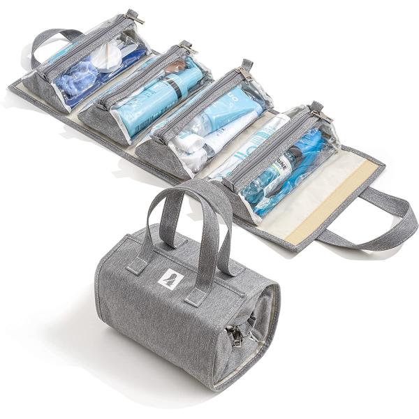Lager capacity toiletry bags 4kits Hanging Roll-Up Makeup Bag/Toiletry Kit