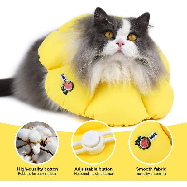 H HIDREAM Cat Cone Collar Yellow