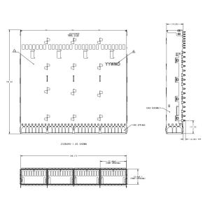 China 1-2338495-3 TE OSFP Cage 1x4 Connector Modular Jack Included Lightpipe EMI Springs on sale