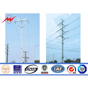 20m Power Tubular Steel Structure Electrical Transmission Poles 33kv Line Array