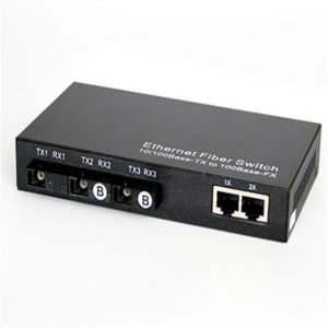 China RJ45 3 Optical 2 Electric 20KM 100M Fiber Optic Transceivers on sale