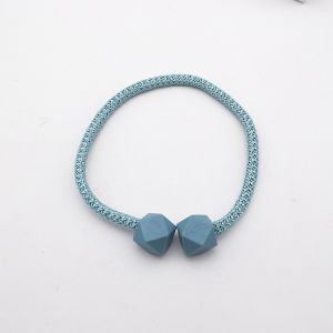 Navy Blue Polyester Thread Magnet Box Curtain Strap