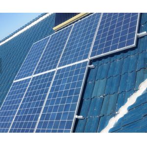 Blue Prefabricated Steel Structure Aluminum Ground Solar Mounting System With