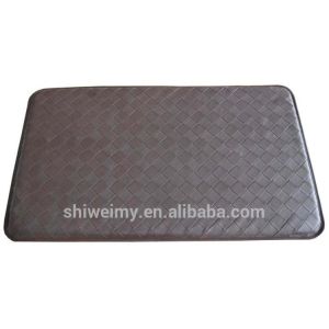 Black Grid pattern pu anti fatigue mat with NBR foam