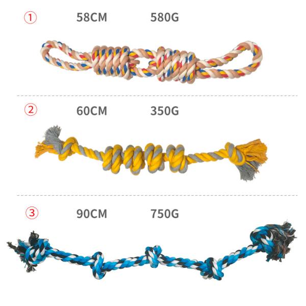 Chewer Toy Large Dog Aggressive Colors Crocheted Indestructible Rope Polyester Material