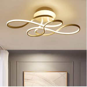 Intelligent Dimming Bedroom 4500K Black Modern Ceiling Light