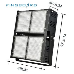 Dimmable LED Stadium Lighting 6500w 45° Lens Angle