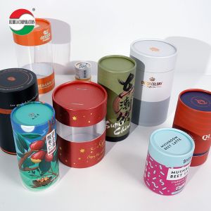 Biodegradable Eco Friendly Cosmetics Cylinder Tea Packaging Lipstick Cardboard