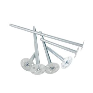 Cylindrical Coarse Thread Metal Insulation Anchors Strength Insulation Nail