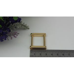 Customized zinc alloy gunmetal color 25 mm metal square ring buckle for bags