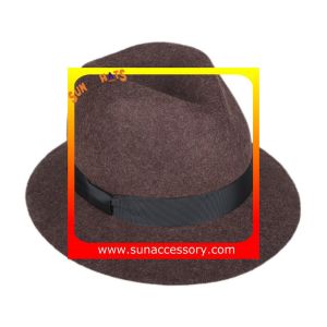 T8981177 Sun Accessory customized fashion winner 100% wool felt fedora hats,