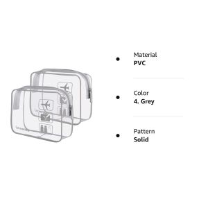 Lager Capacity Soft Waterproof Toiletry Bag Durable Grey Large