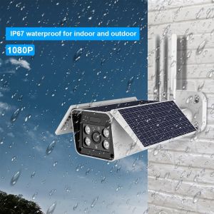 Large Capacity Battery 1920*1080 Night Vision Solar WiFi Camera