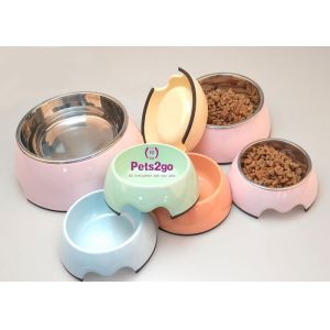 Stainless Steel 350ML 17.5*14*6CM Pet Feeder Bowls
