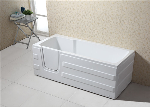 Weight 65/78KG Corner Walk In Tub , Step In Bathtub With Tempered Glass Screen