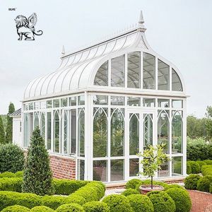 Wrought Iron Gazebo Aluminum Glass Sunroom Pavilion Metal Large Villa Greenhouse