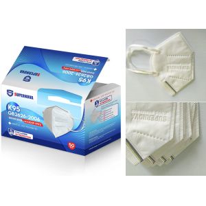Quality Safe Soft KN95 Dust Mask , Disposable Kn95 Mask FFP2 5 Ply Filtration for sale