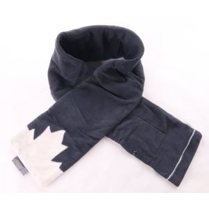 Black Fleece Heated Neck Scarf Warmer With PVC Heating Wire