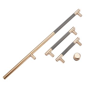 Golden Zinc Alloy Furniture Drawer Handle Pulls Single Hole