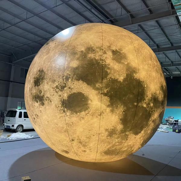 Popular decoration advertising inflatable moon large led inflatable hanging