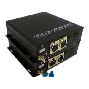 Quality 2CH Unidirectional AES EBU Audio Over Fiber Extender For Broadcast System for sale