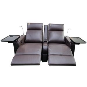 Leather Cinema Theater Sofa USB Modern Recliner Chair