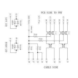 MIC2411D-0117T-LF3 | RJ45 Modular Jack , LPJ6004A47NL 10/100Base