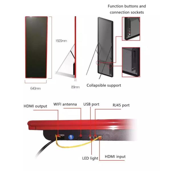 576X1920mm SMD2121 P3 1200 Nit LED Poster Display