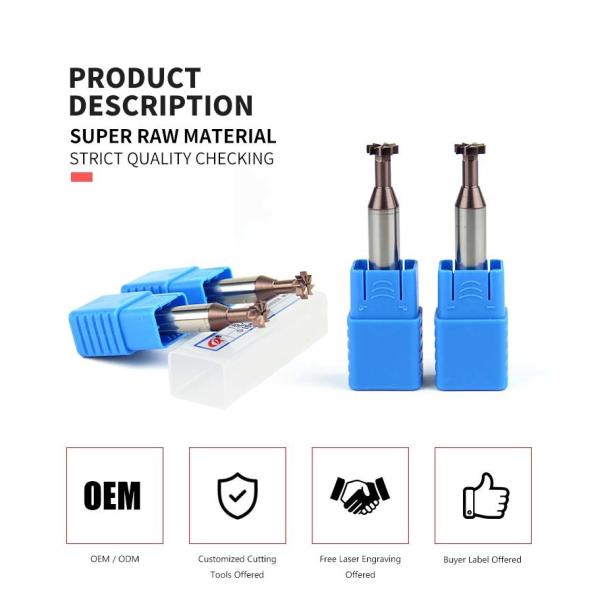 HSS T Slot End Mill Cutter For Stainless Steel Custom Carbide End Mills