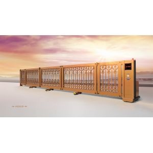 Trackless Aluminium Alloy Telescopic Sliding Gate With EMO Button