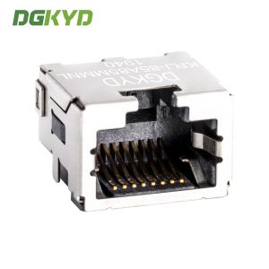 Custom Shield 8p8c SMT Rj45 Keystone Jack , Extra Low Profile Ethernet Connector