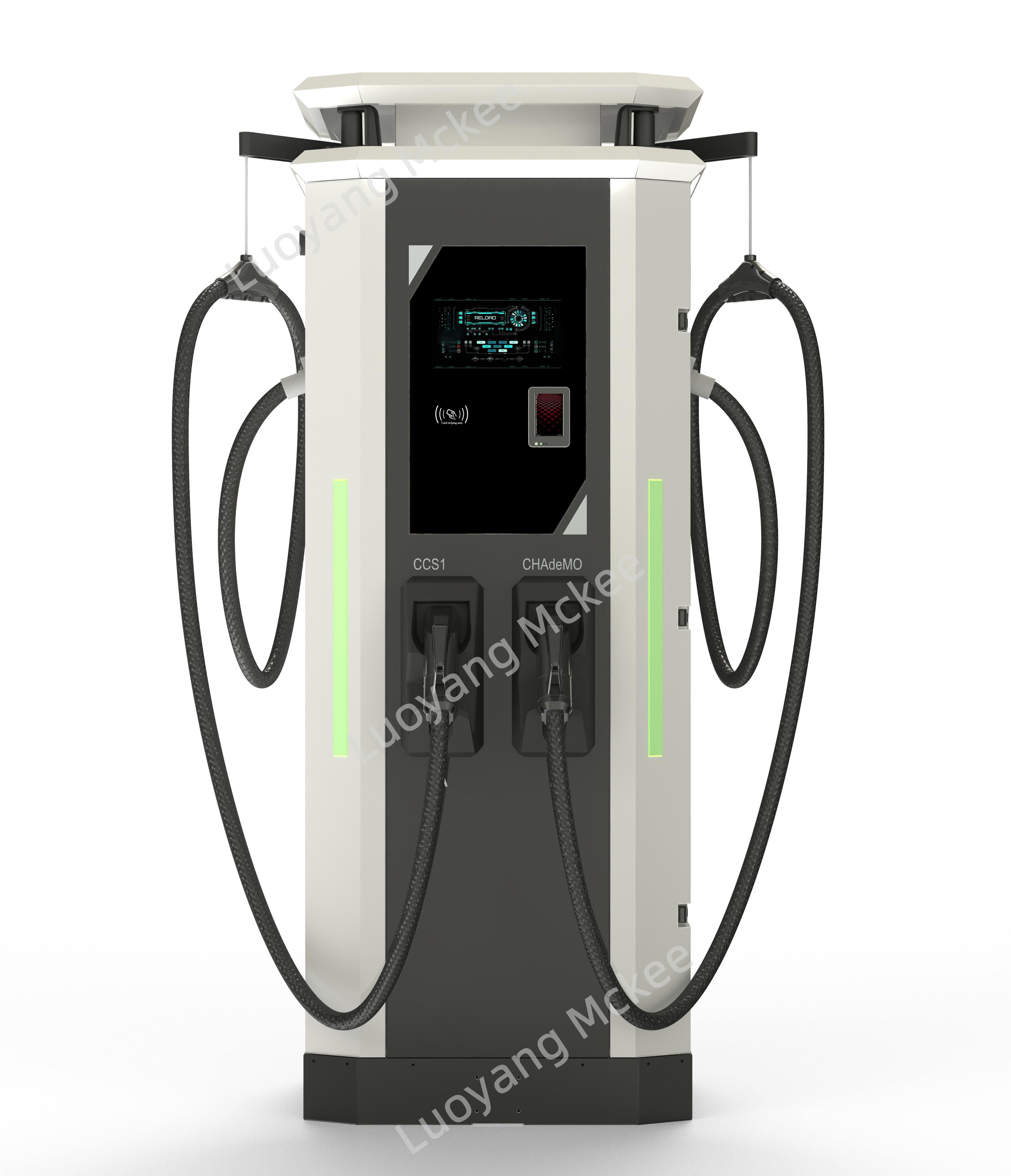 Integrated Dual-Gun DC EV Fast Charger with AC380V Input OCPP1.6J and 10.1-inch