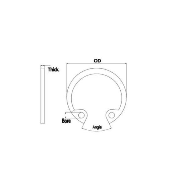 Alloy Steel M8-M43 Internal Retaining Rings Inside Snap Rings DIN7982 OEM