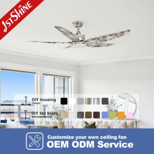56 Inch Ceiling Fan with Dimmable LED Lighting and 5 ABS Plastic Blades