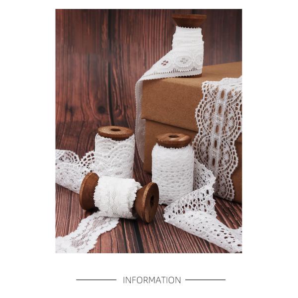 Wholesale Embroidered Flower Lace sewing Fabric Roll White Lace Ribbon lace