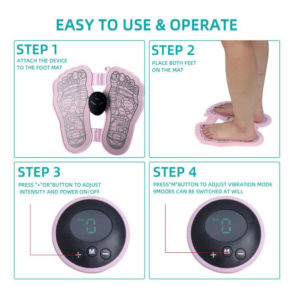 USB Rechargeable Feet Massage Foldable Calves Tool Anti Fatigue Sore Feet Relief Device Relaxation Gifts Foot Stimulator Mat