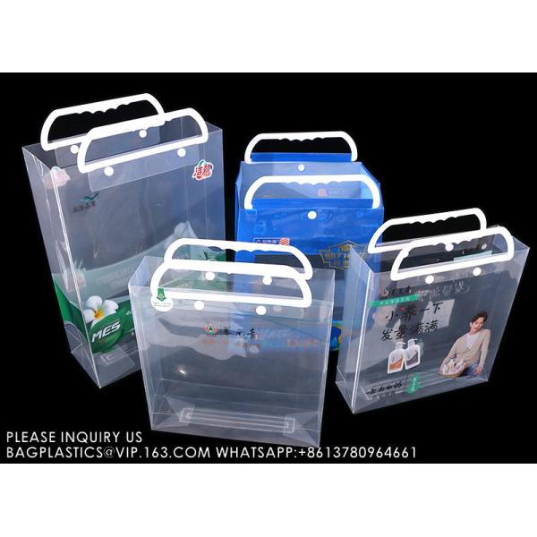 Plastic Hard Handle Bags, Handle Shopping bags, handle shipper, handle gift bags, white handle handy bags