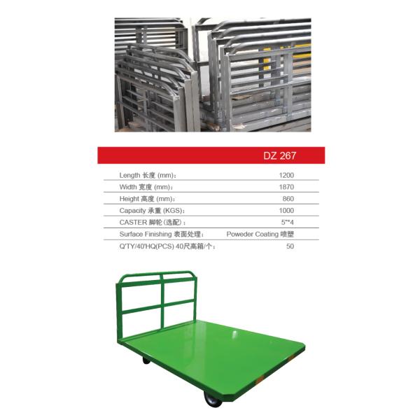 Torin Dz267 Industrial Goods Mobile Heavy Loading Steel Four-Wheel Handcart Platform Handcart