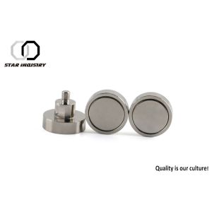 Customized Neodymium Pot Magnets , Strong Neodymium Magnets With Screw