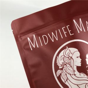 Aluminum Food Packaging Bag Matte Effect Plastic Laminated Stand Up Tea Mixed