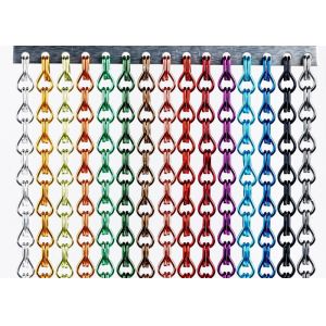 Quality Aluminum Chain Link Mesh Drapery , Chain Link Fly Screen For Space Partitions for sale