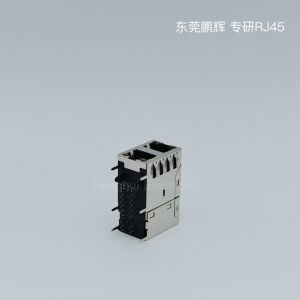 2XN stacked multi RJ45 with Magnetic and POE female RJ45