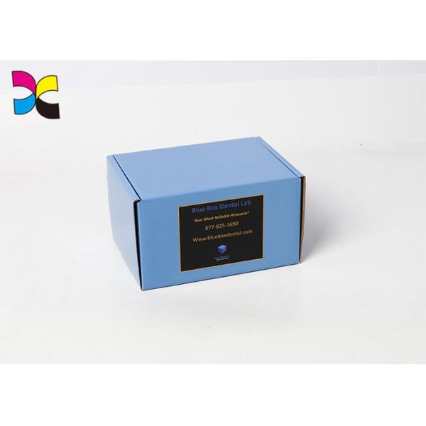 High End Blue Printed Gift Boxes / Rectangle Cardboard Packing Boxes