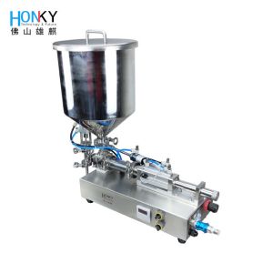 Full Electric 1800 BPH Piston Liquid Filling Machine Desktop Design