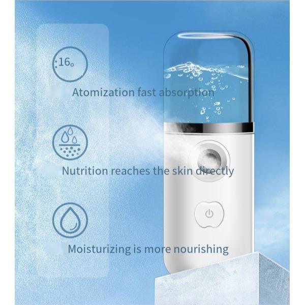 Portable Pocket Mist Steamer USB Rechargeable Nano Facial Mister Mini Face Sprayer