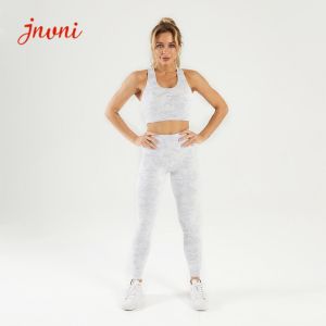 China Camo Printed Women Two Piece Workout Outfits Nake Feeling on sale